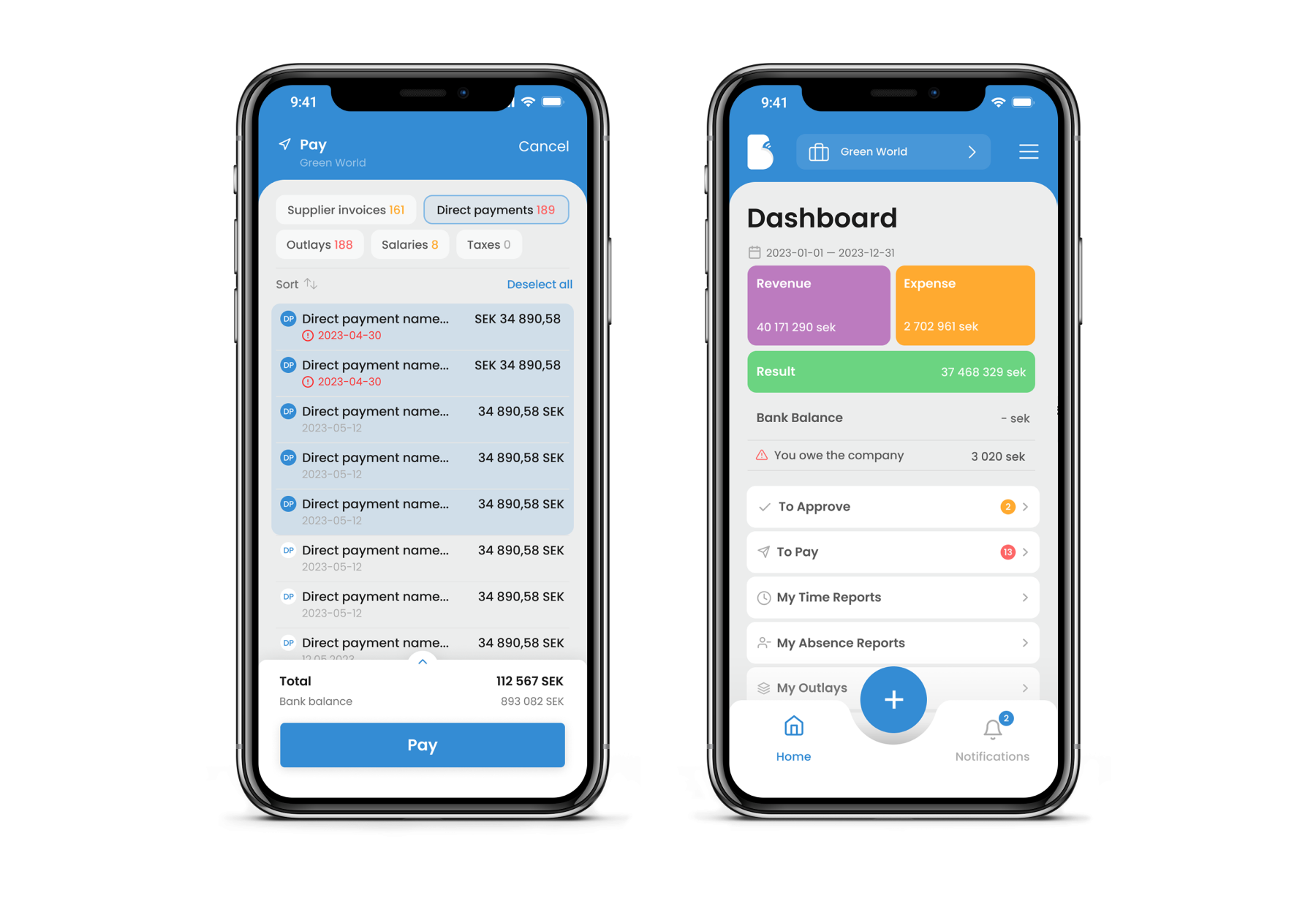 Bflow System App Mockups
