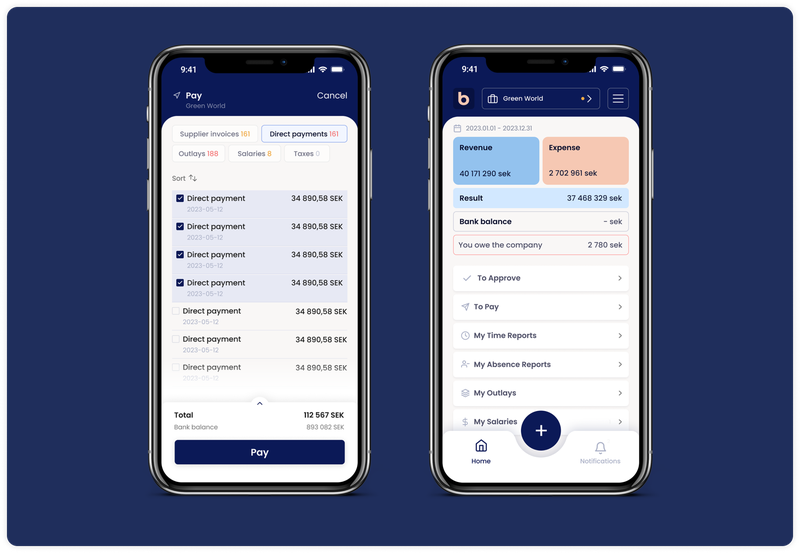 Bflow System App Mockups